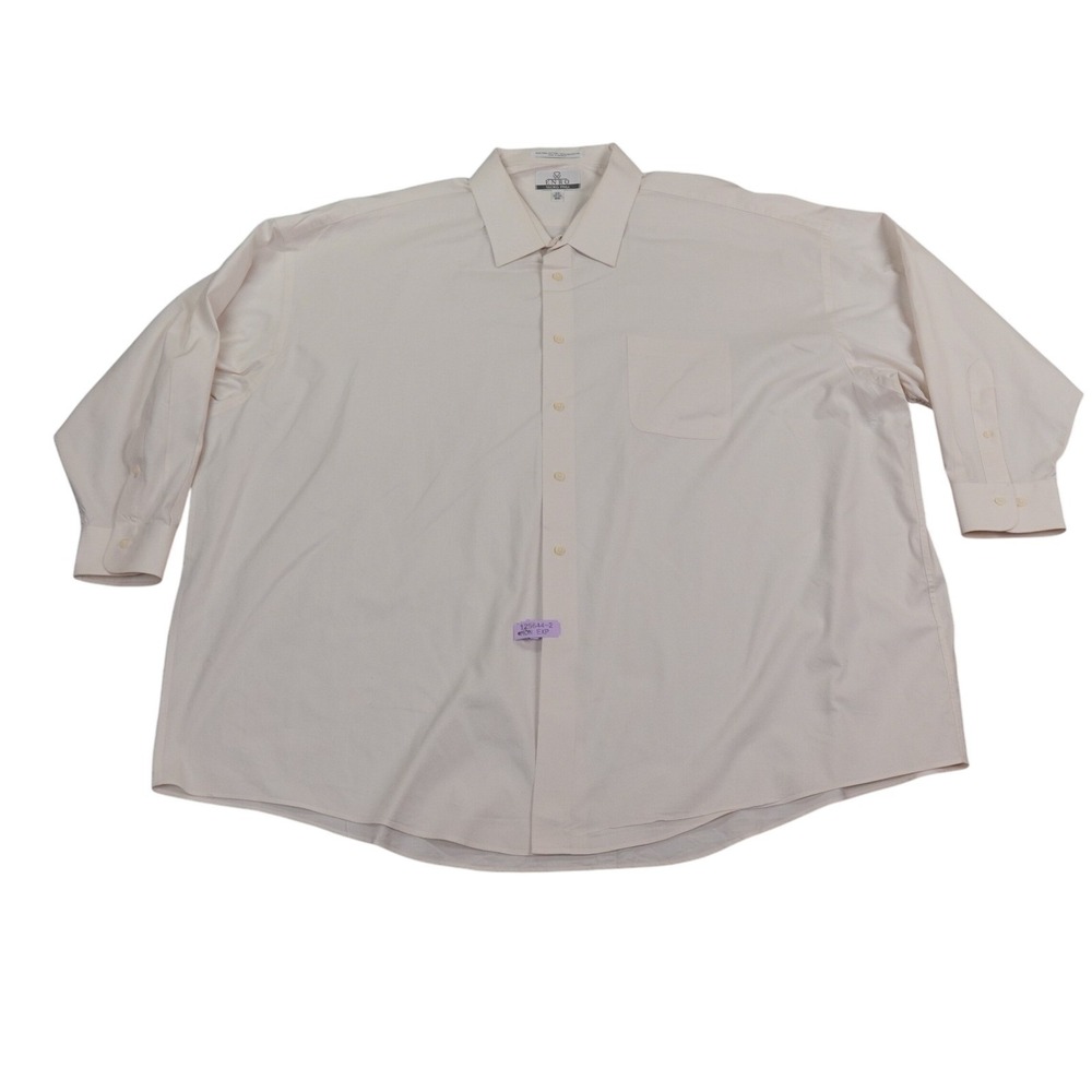 ENRO Micro Pima Cotton‎ Polyester Big & Tall Men's Dress Shirt Cream 22 34 35